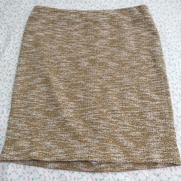 NWOT Laura Yellow High Waisted Tweed Boucle Pencil Skirt Plus Size 16/1X - Picture 1 of 9